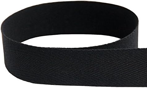 USA Made 5/8" Black Cotton Twill Tape - 144 Yards - Medium Weight - (Multiple Widths & Yardages Available) by TheRibbonFactory%C2%AE