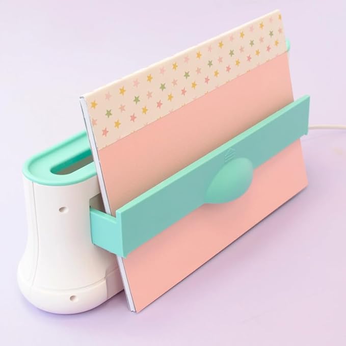 Craftelier - Minty Thermal Binding Machine with 3 Color Binding Spines Set, Book Binder for Scrapbooking Projects, DIY Journals, Notebooks, Documents & Photo Books, 200 Sheets Capacity, Mint & White