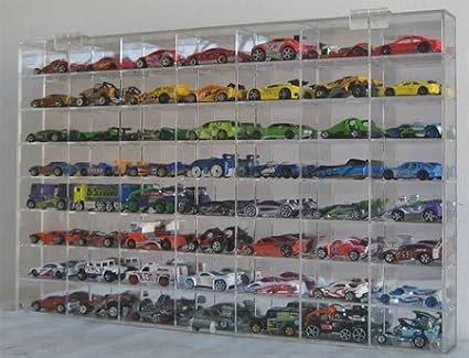 Clear Display Case Wall Cabinet for Hot Small Toy Wheels 1/64 Scale Matchbox Toy Cars Collection Storage Display (56 Slots, 24" X 14") - Image 9
