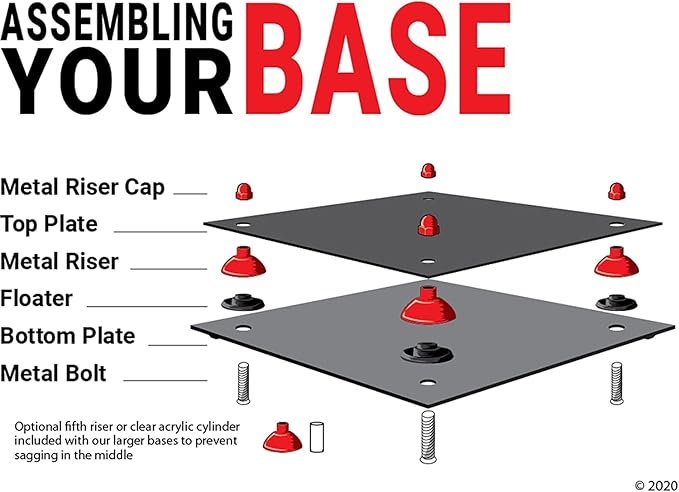 Better Display Cases Acrylic Catchers Glove Display Case with Clear Case, Pink Risers and White Base 14" x 8" x 8.5" (V16/A011)