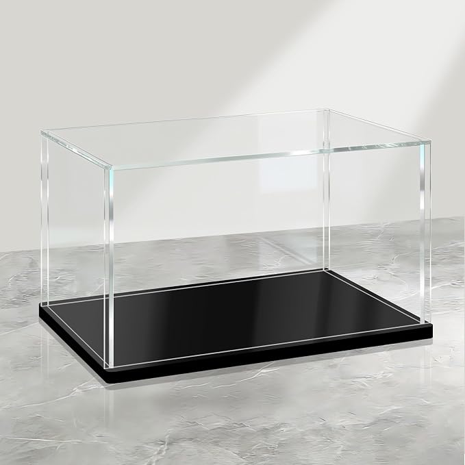 LANSCOERY Large Acrylic Display Case, 19.7 x 15.7 x 7.9 in, Upgraded Thickened UV-Resistant Showcase, 10mm Heavy Duty Matte Base, 98% Clarity Dustproof Box for Statues & Memorabilia - Image 9