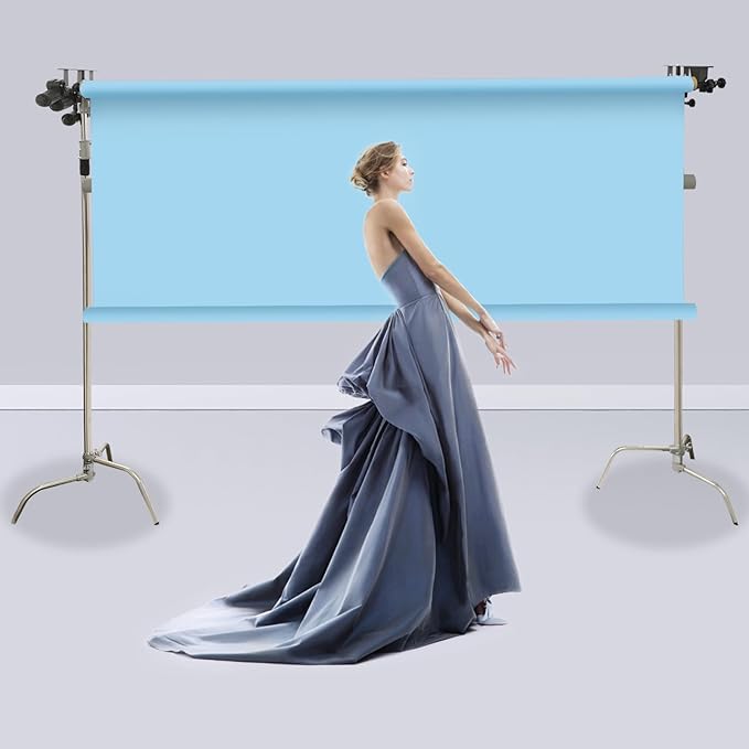Photography Backdrop Roller System, 3 Roller Motorized Electric Background Support with Controller, Photo Background Shaft Lifting Ceiling Holder for Home Studio Live Shooting (3 Roller)