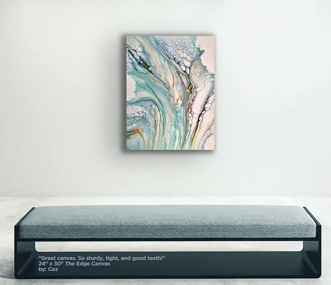 Creative Mark The Edge Deluxe Cotton 1-1/2" Deep Stretched Canvas for Painting, 5x5 Pack of 12, 14oz. Primed Weight, Universal Archival Priming, Medium Tooth, Frameless Artwork Canvas for Painters - Image 7