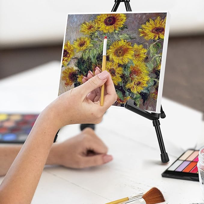 AROIC 24 Pack 14''Tabletop Easels, Black Steel Table Top Easels for Display | Adjustable Portable Table Top Easel for Paintings, Signs, Posters,Frame Pictures(with 24 Bags) - Image 8