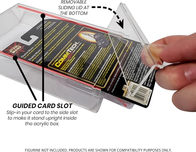 EVORETRO Action Figure Display Case Protector Compatible with Star Wars, Marvel Legends, GI-Joe 3.75 in Carded Action Figures, Anti-UV Thick Durable Clear Acrylic Box, Lasts for Years to Come - 2 Pack