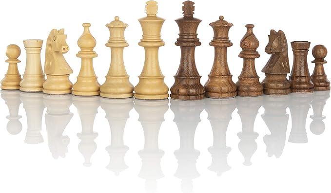 Wooden Tournament Chess Set with Wooden Board and Chess Pieces - Chessmen - European (19" (48cm) - Staunton M)