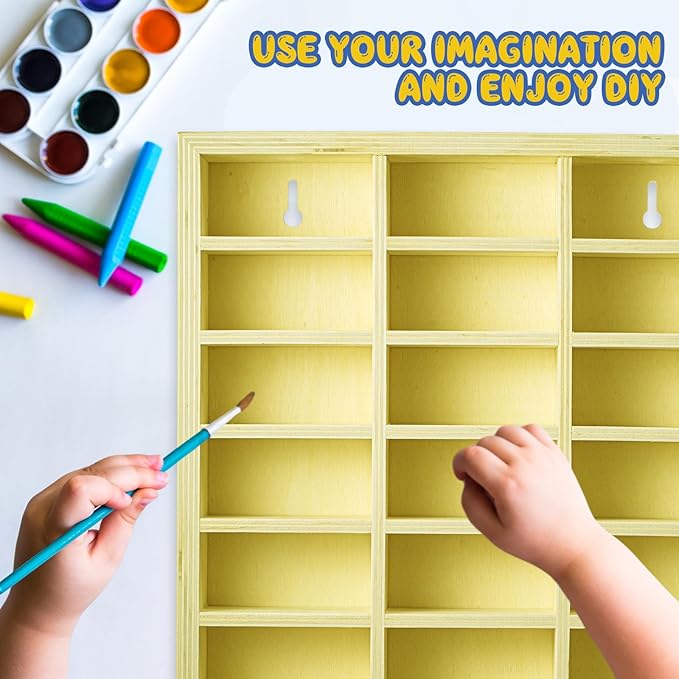 2 Pcs 24 Space Toy Cars Wheels Display Case 1: 64 Scale Model Cars Display Shelf Wooden Wall Mounted Die Cast Car Storage Rack for Gift Collectibles Toy Figurines Cabinet