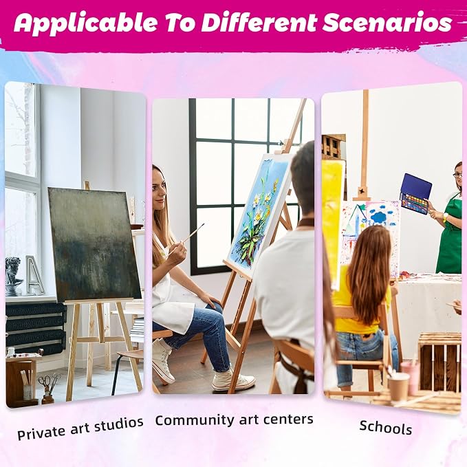 Stretched Canvas for Painting, 2Pack 24X36 Large Canvas for Painting, (280GSM) Triple Primed 2/3" Profile Cotton Professional Artist Quality Blank Canvas,Ready to Paint, Art Supplies for Acrylic, Oil - Image 9
