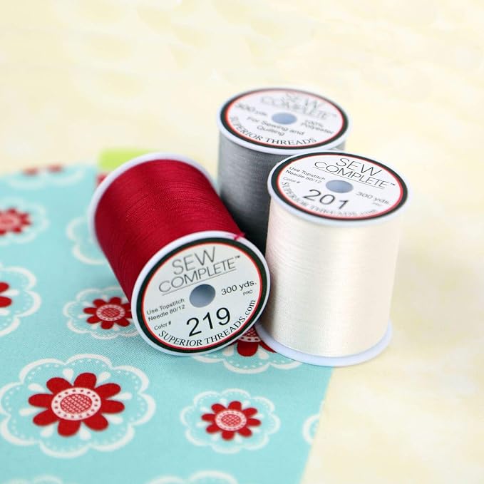 Superior Threads Multicolor Assorted Polyester Thread Set - 8 Spools | 300 yard spools of 50 weight thread for machine sewing and handsewing - Summer color - Image 8