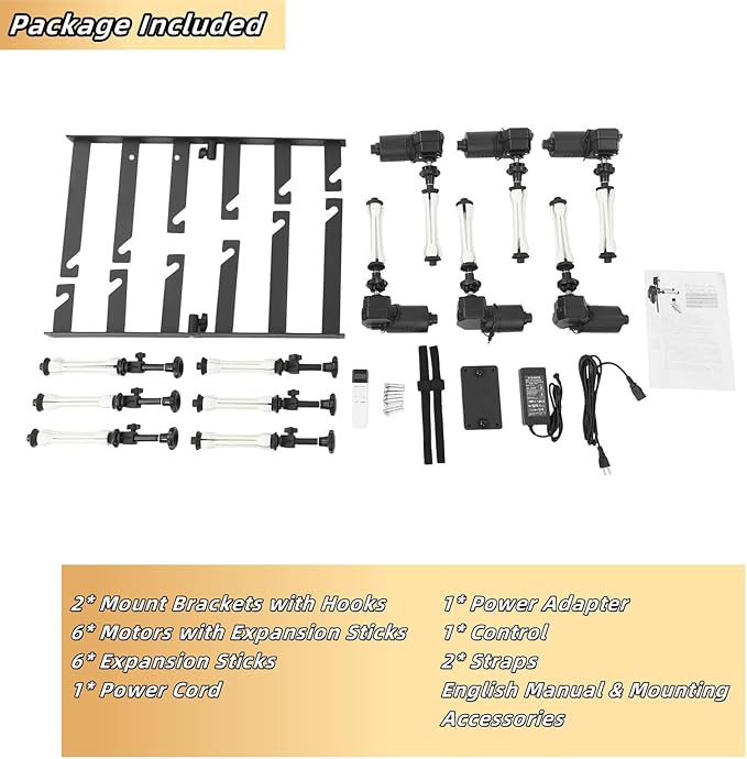 Photography Backdrop Roller System, 6 Roller Motorized Electric Background Support with Controller, Photo Background Shaft Lifting Ceiling Holder for Home Studio Live Shooting (6 Roller)