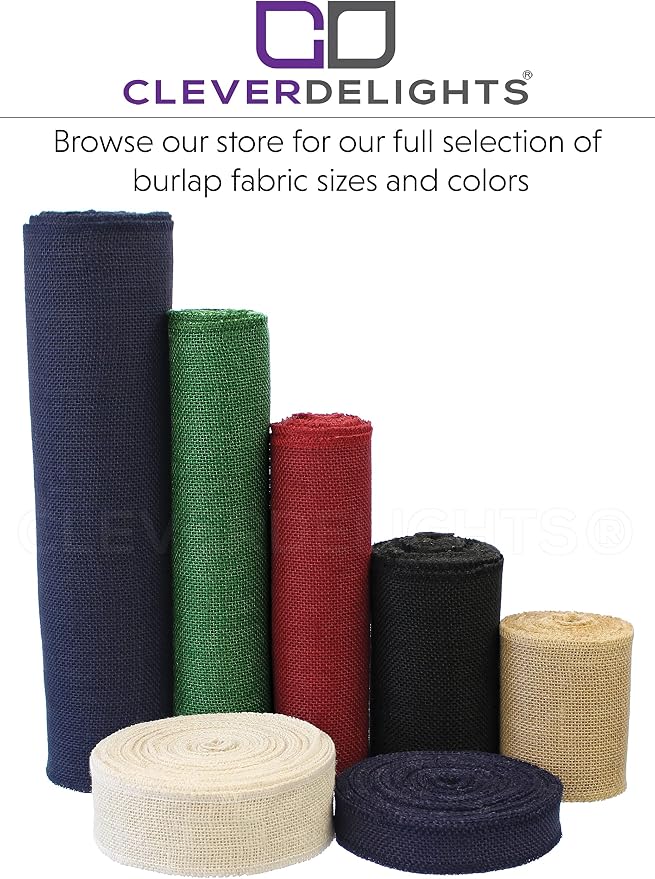 CleverDelights 6" Premium Burlap Roll - 100 Yards - No-Fray Finished Edges - Jute Burlap Fabric - Image 5