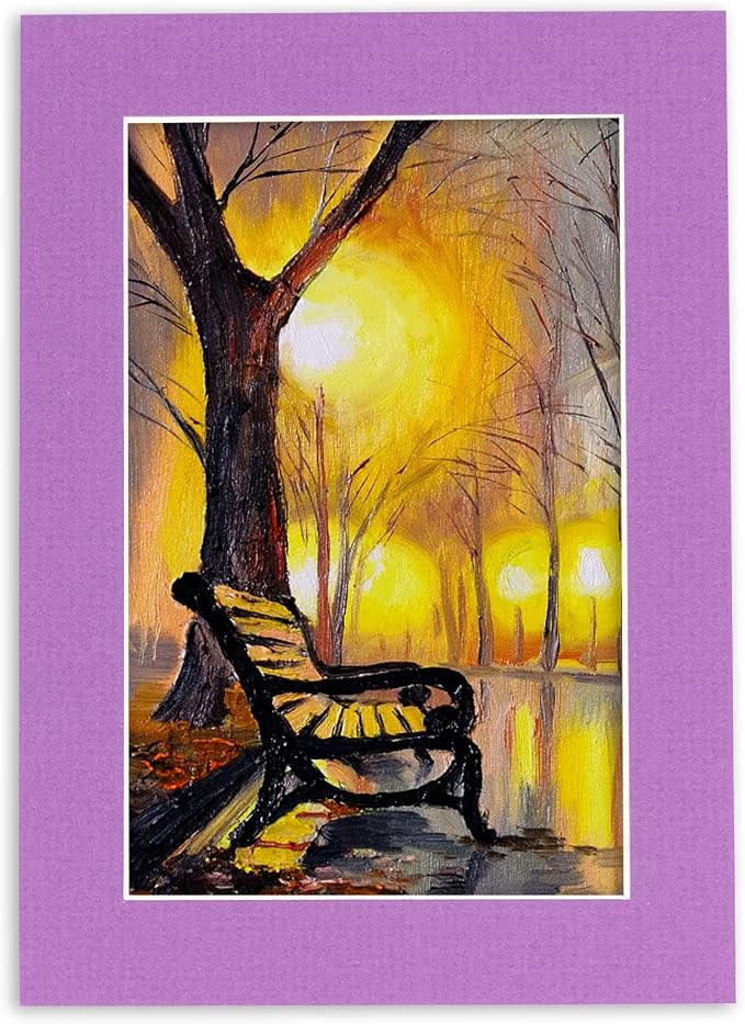 5x7 Mat for 8x10 Frame - Precut Mat Board Acid-Free Show Kit with Backing Board, and Clear Bags Dark Purple 5x7 Photo Matte Made to Fit a 8x10 Picture Frame Matboard for Framing, Pack of 1 Mat - Image 8