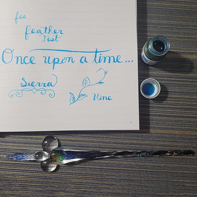 Glass Dip Pen Set,Calligraphy Pen,Crystal Signature Pen for Art, Writing, Signatures -Decoration and Business Gift