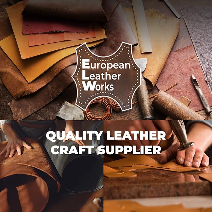 ELW Cowhide Bourbon Brown Leather 9-10 oz (3.6-4mm) Thickness Pre-Cut Calf Hide Full Grain Leather for Tooling, Holsters, Sheath, Carving, Embossing, Stamping - Image 9