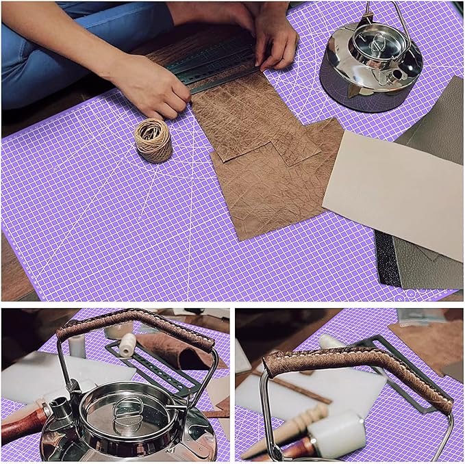 24" x 36" Self Healing Cutting Mat: Double Sided Sewing Cutting Mat Craft Supplies A1 Size for Quilting, Crafts Arts, and Fabric Purple & Pink Design (Pink & Purple)