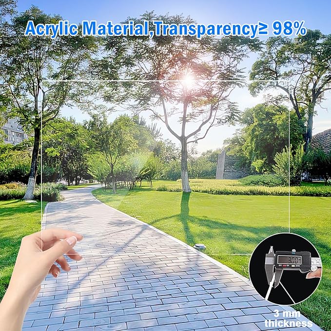 Thickened Clear Acrylic Display Case for Lego 75379 R2-D2 (Mini) 43217 75304 75349 75350 Collectibles, Transparent Box Protection with Wood-Plastic Base & String Light, Black Inside 7.9x7.9x11.8inch