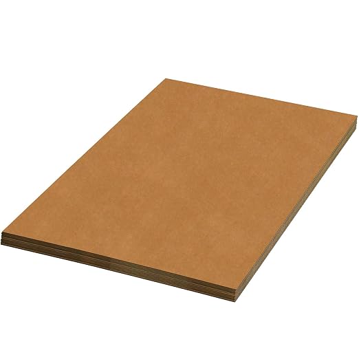 Partners Brand Corrugated Sheets, (013) 24 x 12", 50-Pack by Partners+Brand