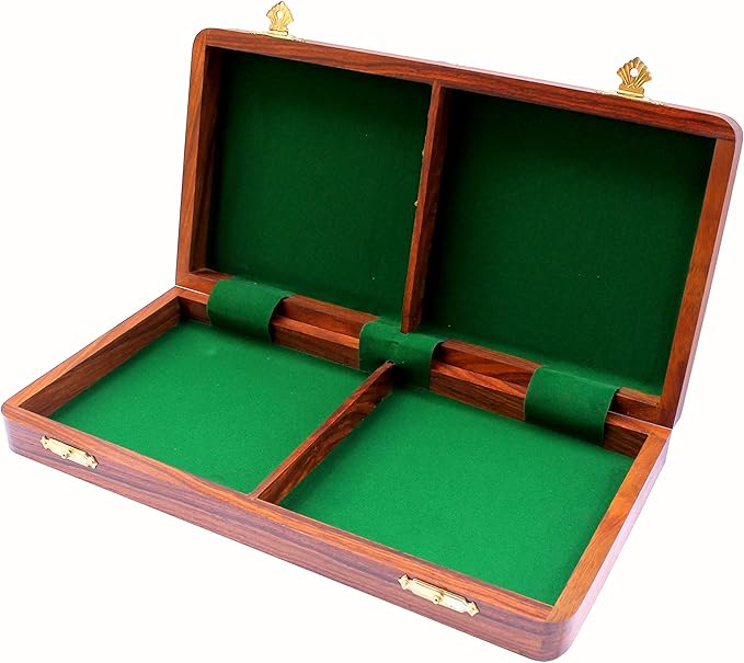 StonKraft 14" X 14" Collectible Wooden Folding Chess Game Board Set+Brass Pieces (Delivery < 7 Days)