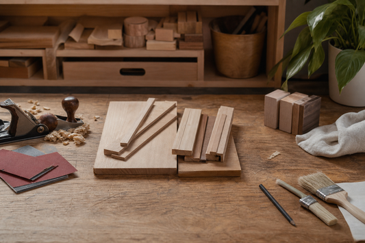 Unbranded repeatable routine scene featuring practical project preparation