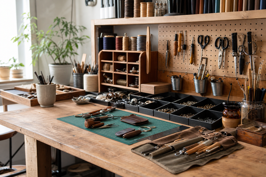 Unbranded organized spatial layout featuring practical tool organization