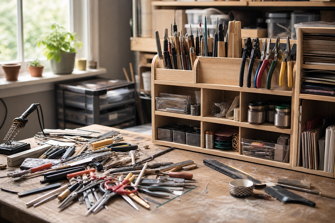 Unbranded repeatable routine scene featuring practical tool organization