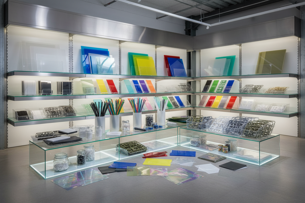 Plastic materials and supplies for crafting and DIY projects