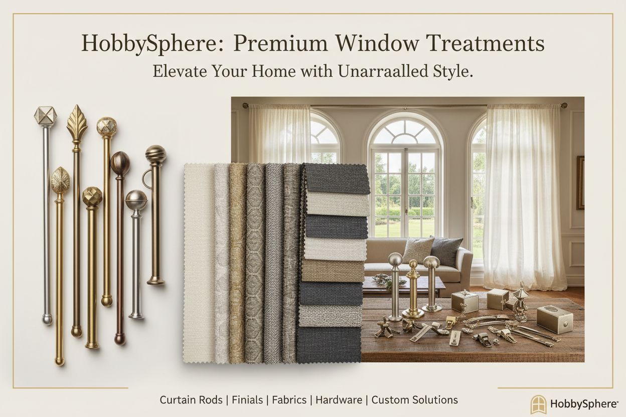 Window treatments including curtains, blinds, and accessories for home decor