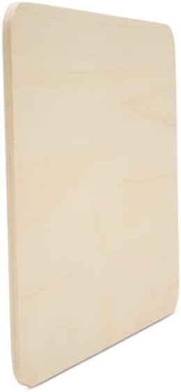 Unfinished Wooden Square Plaque 10-inch x 10-inch, Pack of 5 Round Edged, Blank Wood Signs for Crafts, by Woodpeckers - Image 3