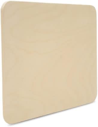 Wood Rectangle Plaque 8-inch x 6-inch, 1/4-inch Thick, Pack of 10 Rounded Edged Cutouts, Blank Wood Signs for Crafts, by Woodpeckers - Image 4