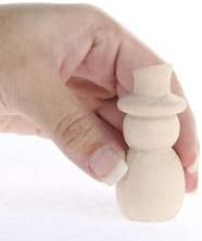 Unfinished Wood Snowmen - (12 Pieces) Blank Wooden Christmas Peg Dolls 2-7/8" H by Factory Direct Craft - Image 3
