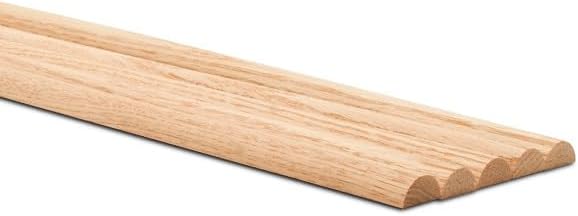 Split Oak Dowel Rods 3/4-inch x 48-inch, Pack of 10 Unfinished Fluted Molding Trim for DIY & Dowel Feature Wall, by Woodpeckers - Image 3