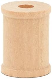 Wooden Spool for Crafts 1 x 3/4-inch Pack of 50, Small Empty Thread Spools, Wood Spools for Crafts with Wooden Spindles, by Woodpeckers - Image 4