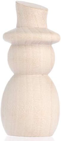 Unfinished Wood Snowmen - (12 Pieces) Blank Wooden Christmas Peg Dolls 2-7/8" H by Factory Direct Craft - Image 4