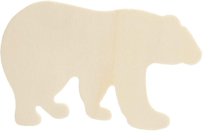 Wooden Bear Cutouts - Pack of 24 Unfinished Wood Craft Shapes - Made in USA (4-3/4" W x 3" H) - Image 5