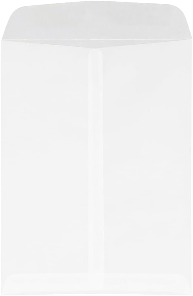 JAM PAPER 9 x 12 Open End Catalog Translucent Vellum Envelopes - Clear - 25/Pack - Image 2