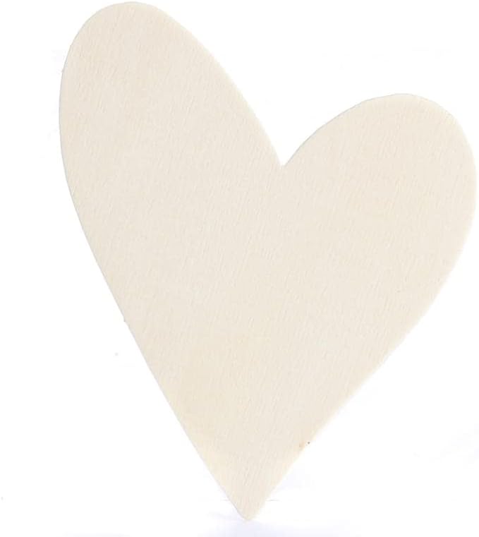 Pack of 24 Unfinished Wooden Heart Cutouts - Blank Wood Heart Shapes DIY Valentine's Day Sweetest Day Craft Projects Made in USA (Size: 4" H x 3-1/4" W) - Image 4