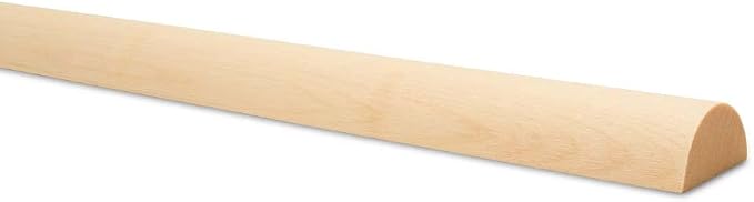 Split Wood Rods 36-inch x 1-inch, Pack of 5 Unfinished Long Wood Dowels Split for DIY Dowel Timber Feature Wall, by Woodpeckers - Image 2