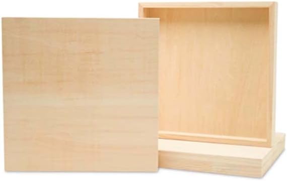 Painting Panels 8 x 8 x 1-1/2-inch, Pack of 8 Blank Wooden Signs for Crafts, Wood Cradled Panels for Home Decor, by Woodpeckers by Woodpeckers