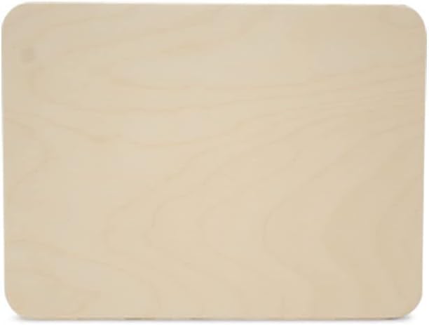 Blank Wood Plaque Rectangle 12 x 9-inch, 1/4-inch Thick, Pack of 5 Rounded Edged Rectangle Cutouts for Signs & Crafts, by Woodpeckers by Woodpeckers