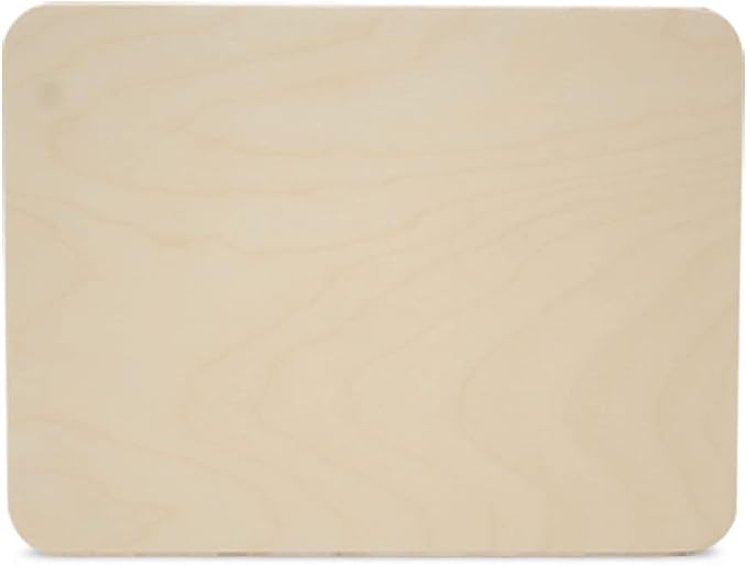 Rectangle Plaque 18-inch x 13-1/2-inch, 1/4-inch Thick, Pack of 10 Rounded Edged Cutouts, Blank Wood Signs for Decor, by Woodpeckers by Woodpeckers