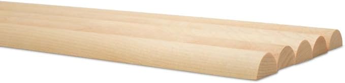 Split Wooden Dowel Rods 24-inch x 3/4-inch, Pack of 10 Unfinished for Slatted Wood Panel Crafts & DIY Accent Wall, by Woodpeckers - Image 3