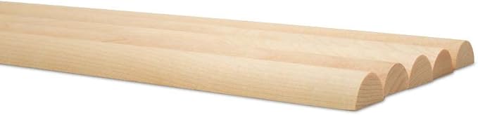 Split Wooden Dowel Rods 24-inch x 3/4-inch, Pack of 50 Unfinished for Slatted Wood Panel Crafts & DIY Accent Wall, by Woodpeckers - Image 3