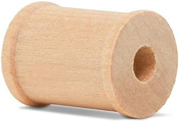 Wooden Spool for Crafts 1 x 3/4-inch Pack of 50, Small Empty Thread Spools, Wood Spools for Crafts with Wooden Spindles, by Woodpeckers - Image 5