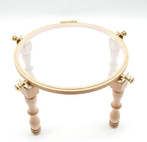 Embroidery Hoop Stand Set, Adjustable Portable Wooden Embroidery Hoop Stand Legs Set Needlework Cross Stitch Frame Rack Holder Accessories (4pcs) - Image 2