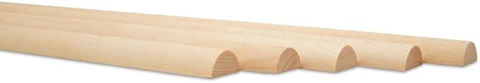 Split Wooden Dowel Rods 24-inch x 3/4-inch, Pack of 50 Unfinished for Slatted Wood Panel Crafts & DIY Accent Wall, by Woodpeckers by Woodpeckers