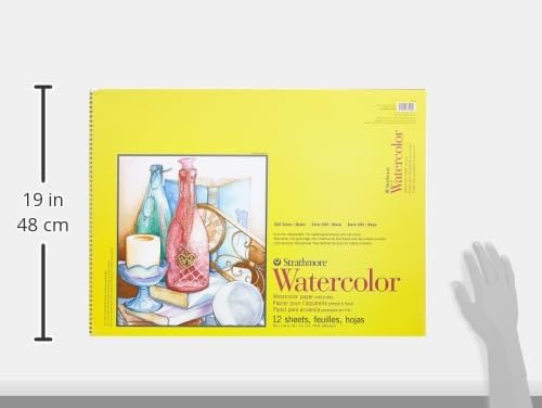 Strathmore 300 Series Watercolor Paper Pad, Top Wire Bound, 18x24 inches, 12 Sheets (140lb/300g) - Artist Paper for Adults and Students - Watercolors, Mixed Media, Markers and Art Journaling - Image 2