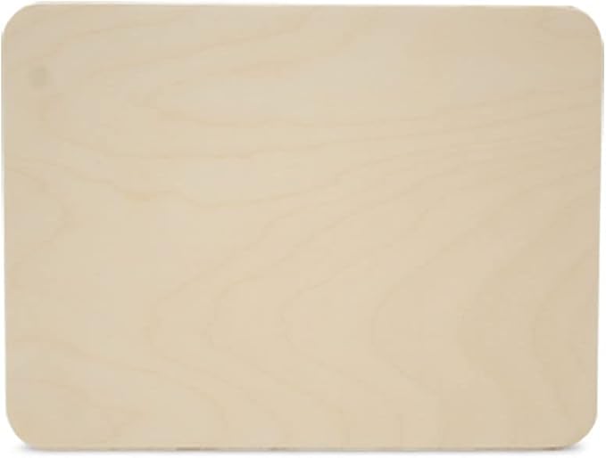 Rectangle Plaques 16 x 12-inch, 1/4 Thick, Pack of 10 Sign Plaque Blank, Rounded Edges, Large Wooden Signs for Crafts, by Woodpeckers by Woodpeckers