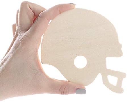 Pack of 24 Unfinished Wood Football Helmet Cutouts by Factory Direct Craft - Blank Wooden Sports Team Banquet Mascot Cheerleader Art and Craft Activities (Size: 4-1/2" x 3-3/4") - Image 3
