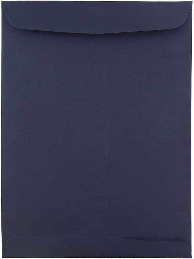 JAM PAPER 9 x 12 Open End Catalog Premium Envelopes - Navy Blue - 100/Pack by JAMPaper
