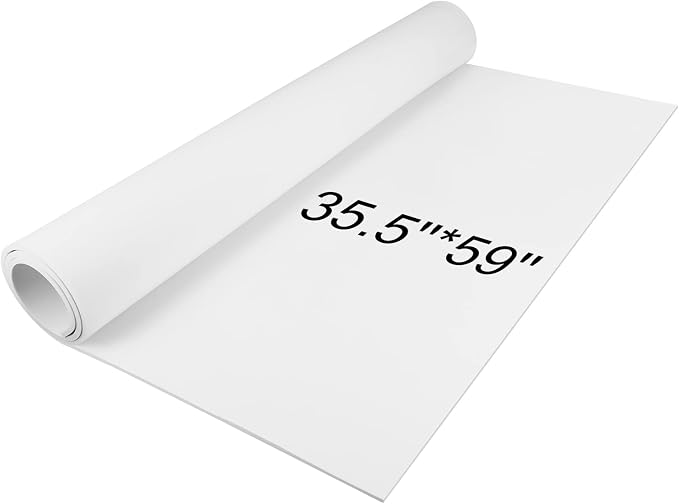 MEARCOOH 2-Pack Large EVA Foam Sheets, White 4mm EVA Foam Roll (1mm to 6mm), 35.5" x 59" Sheet Premium High Density 86 kg/m3 for Cosplay, Crafts Projects (2PCS White 4mm) - Image 2